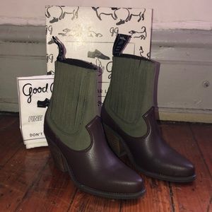 Good Guys Don’t Wear Leather Dizzy Veg Leather Vegan Western Boot Sz 36 NIB